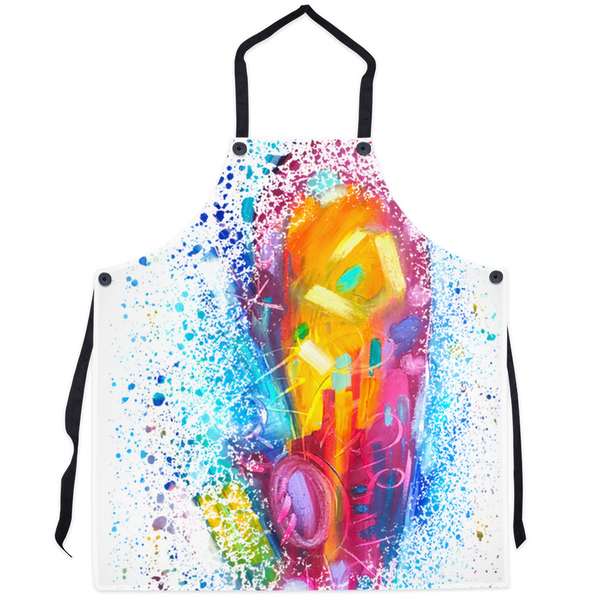 colorful apron abstract art kitchen apron gift for chef or baker alison luci art