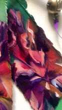 Load and play video in Gallery viewer, Pink Iris Bookmark Painting Oil on Paper

