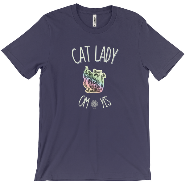 Spiritual Cat Lady T-Shirts OM Yes! UNISEX Comfort Fit 5 Colors