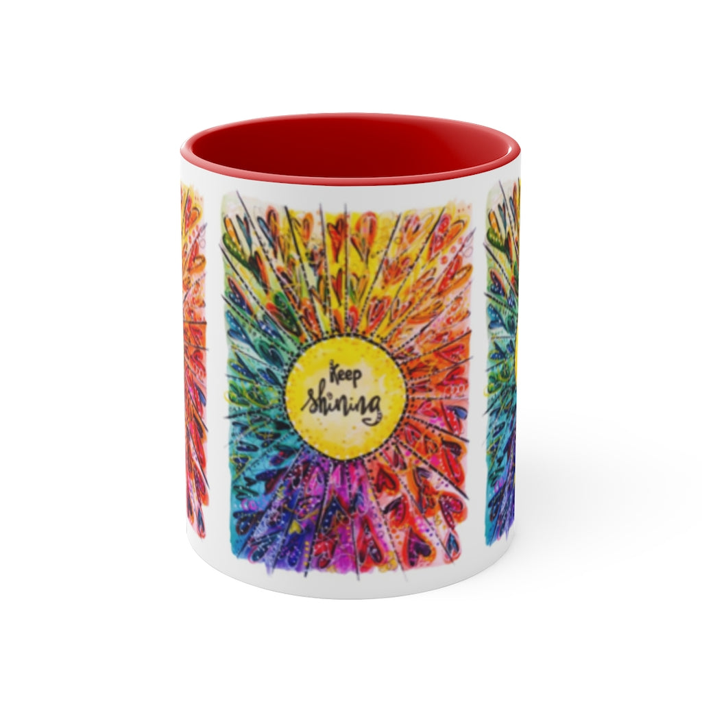 Keep Shining Coffee or Tea Mug - 2 Colors Available Red or Black