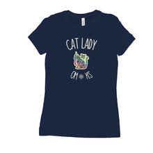 Load image into Gallery viewer, Cat Lady, OM YES! SLIM Fit Women&#39;s T-Shirts - 5 Colors
