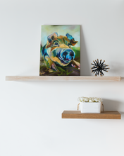 Load image into Gallery viewer, Flip, Odd Man Inn Animal Refuge Pig Portrait on Gallery Wrapped CANVAS Print
