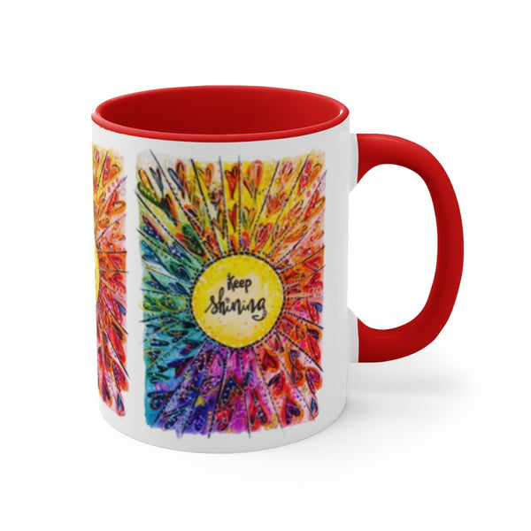 Keep Shining Coffee or Tea Mug - 2 Colors Available Red or Black