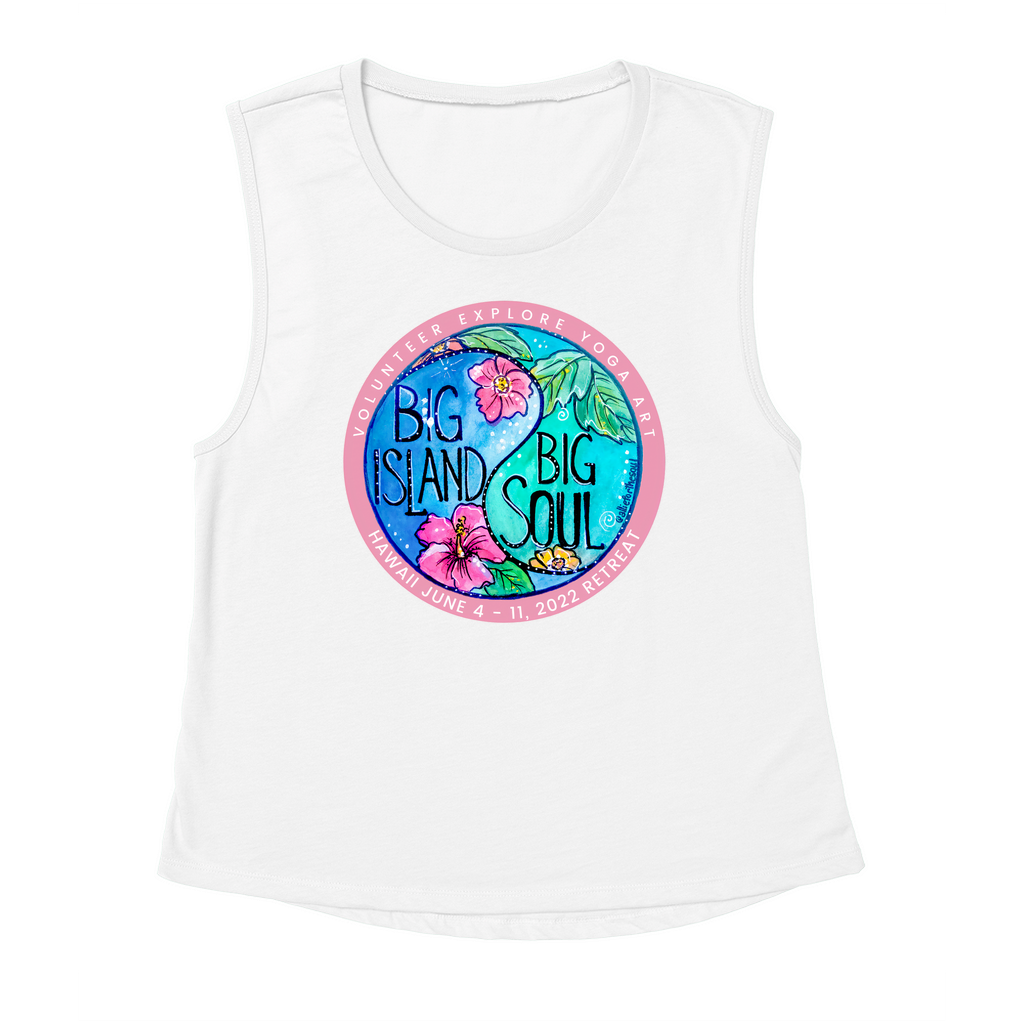 Feminine Muscle Tank Tops With Logo - 5 Colors