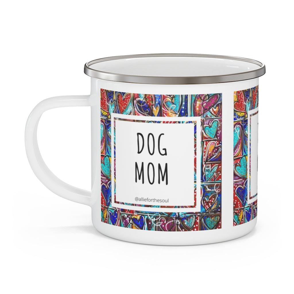 Dog Mom Enamel Mug