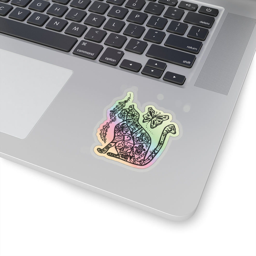 Om Cat Kiss-Cut Stickers