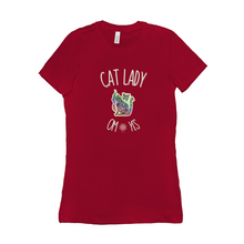 Load image into Gallery viewer, Cat Lady, OM YES! SLIM Fit Women&#39;s T-Shirts - 5 Colors
