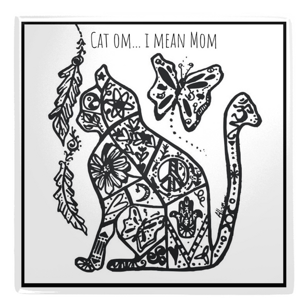 cat mom magnets spiritual crazy cat lady allie for the soul art namaste cat lovers