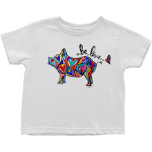 Load image into Gallery viewer, Be Love, Spread Love Pig Shape Heart Art T-Shirt (Toddler Sizes) - 3 Colors
