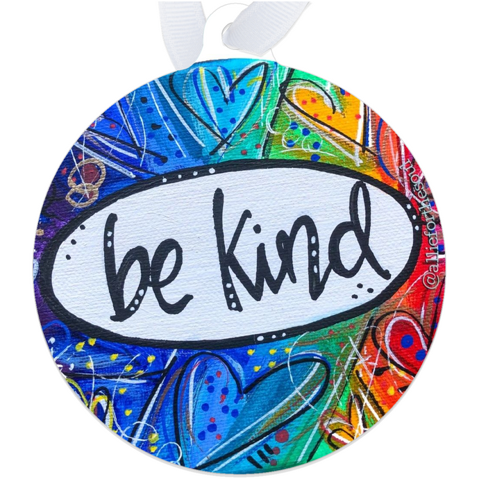 Be Kind Holiday Metal Ornament