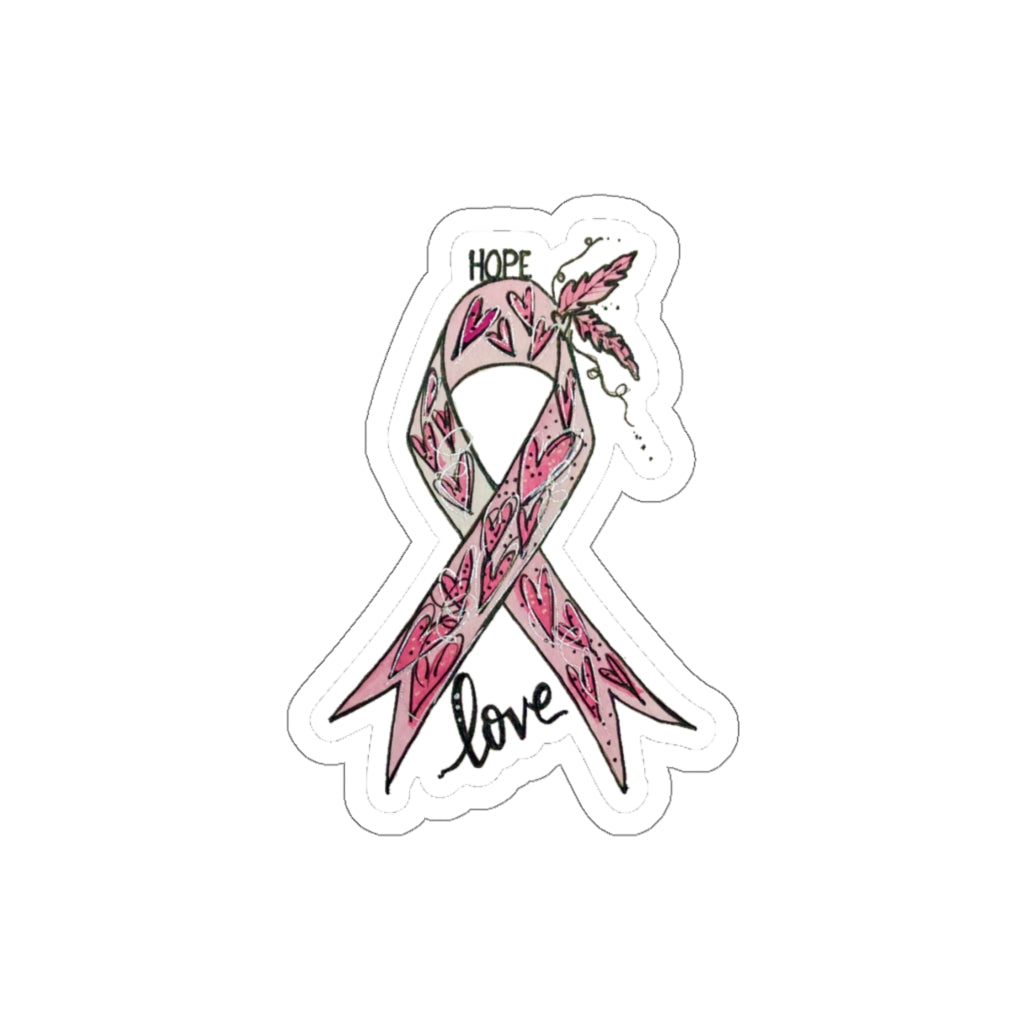Breast Cancer Support Sticker - Pink Ribbon