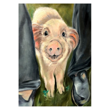 Load image into Gallery viewer, Baby Piglet (Max) 5 x 7 Folded Greeting Cards

