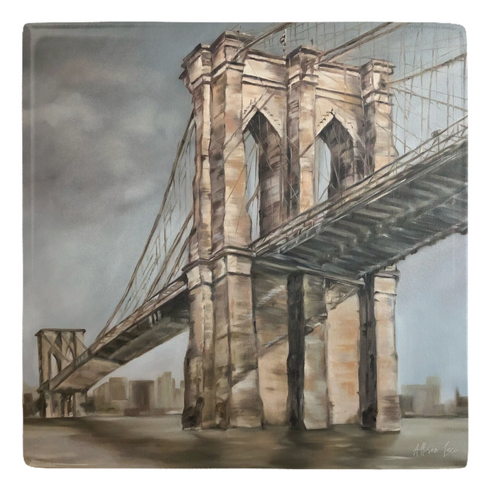 Brooklyn Bridge Painting Metal Magnets
