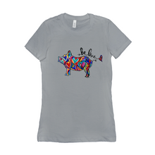 Load image into Gallery viewer, Pig Love Women&#39;s Slim Fit T-Shirt with Allie for the Soul Heart Art - 3 Colors
