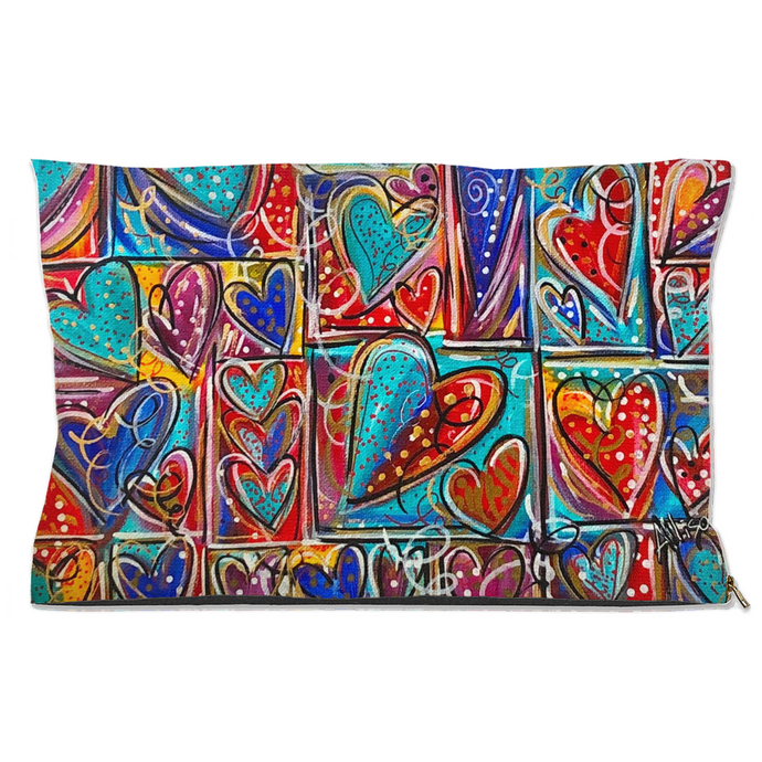 Full of LOVE Colorful Dog Bed