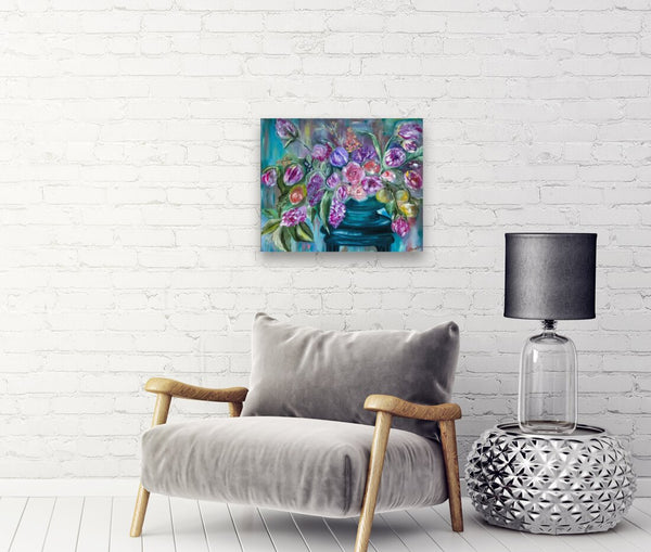 Give Yourself the Gift of Flowers Gallery Wrapped Canvas