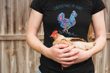 Load image into Gallery viewer, Chickens Make My Heart Happy UNISEX T-Shirt - 4 Colors
