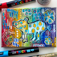 Load image into Gallery viewer, Áine Rainbow Pig Original Art 5” x 7”
