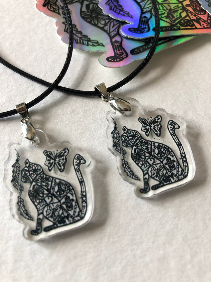 Art on a Necklace - OM Cat