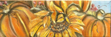 Load image into Gallery viewer, Pumpkins and Sunflowers Original Art 4”x 12”
