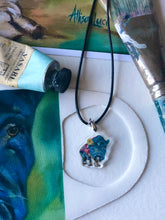 Load image into Gallery viewer, Art on a Necklace - Grandma Lucy Pig
