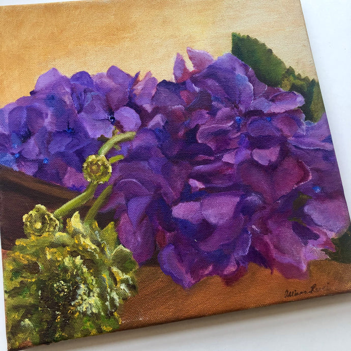 Purple Hydrangea Original Art - circa 2006