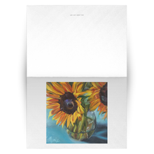 Load image into Gallery viewer, Sunflower Greeting Cards from Original Art; Set of 10, 30, 50

