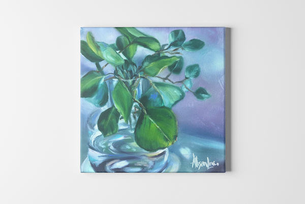 Botanical Pilea Money Plant Gallery Wrapped Canvas