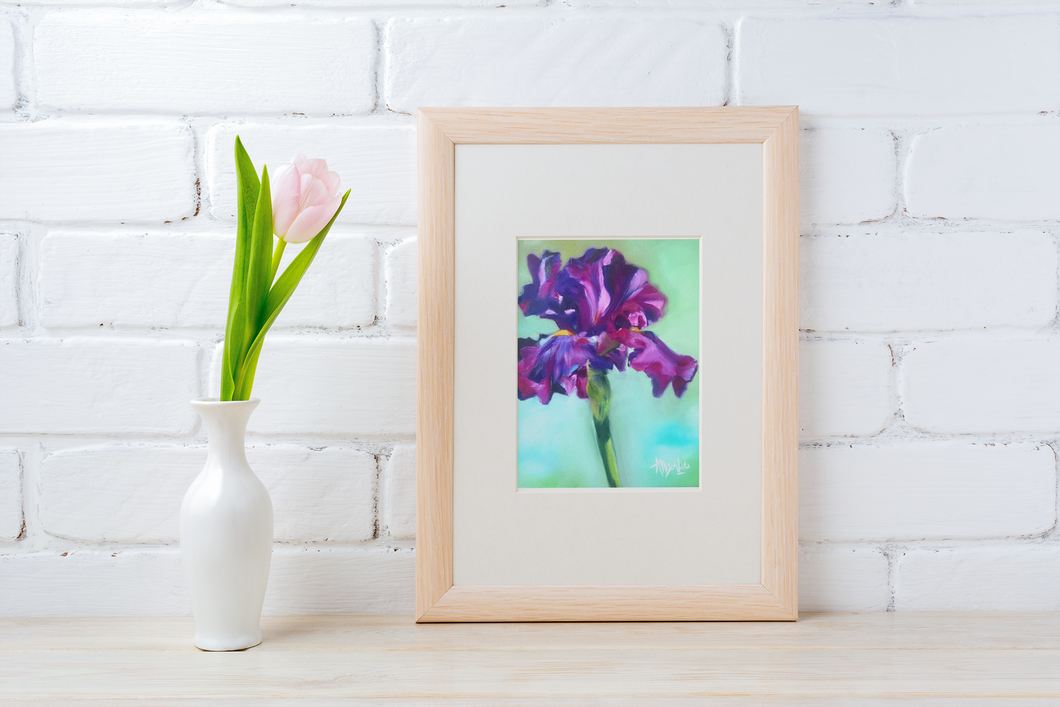 Purple Iris Flower Fine Art Print