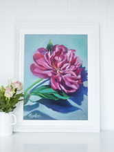Load image into Gallery viewer, Miracles Blossom - Peony Oil Painting Print on Paper by Allison Luci
