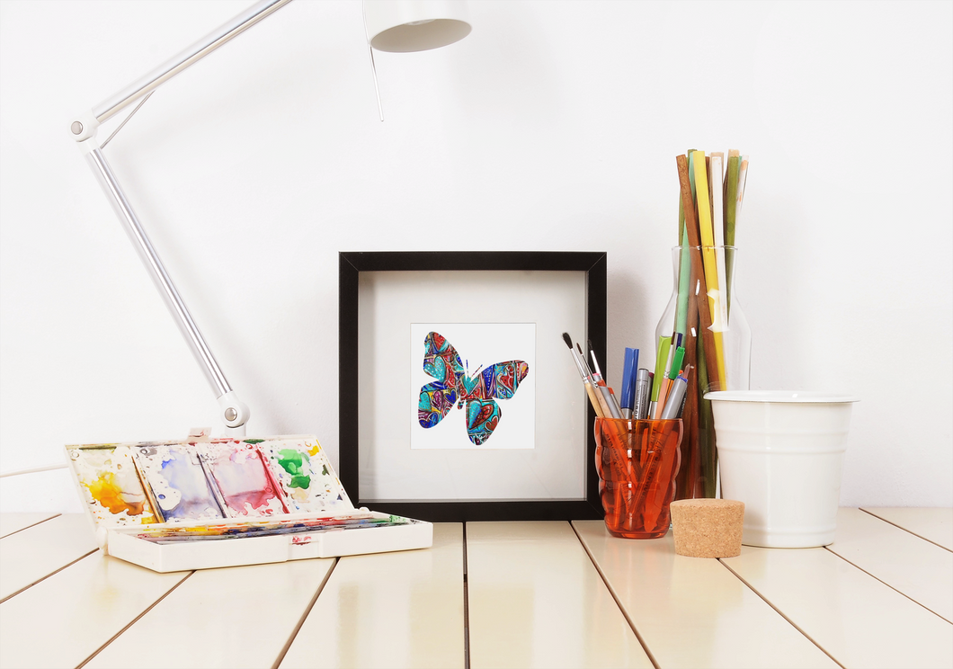 With Brave Wings She Flies - Heart Art Print