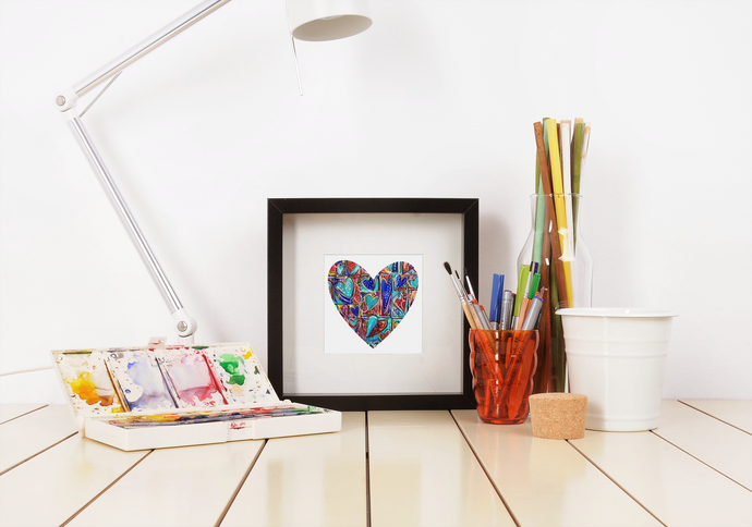 Never Too Much Love - Heart Art Print