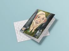 Load image into Gallery viewer, Baby Piglet (Max) 5 x 7 Folded Greeting Cards
