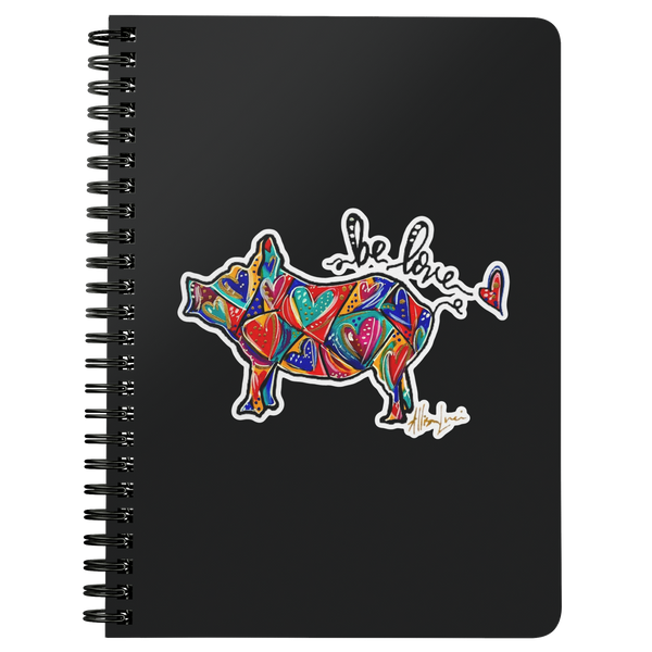 Pig Love Heart Art Notebook / Journal