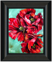 Load image into Gallery viewer, poppy flower hope remembrance peace oil painting print allison luci allie for the soul
