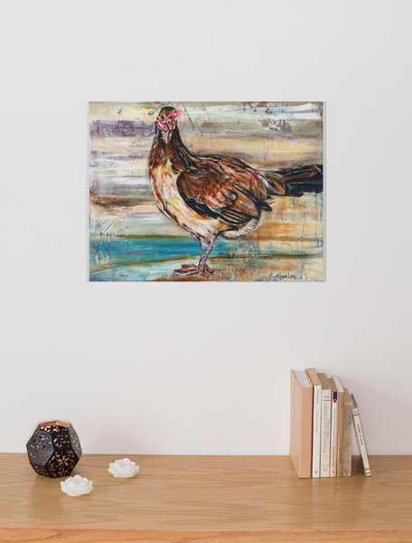 Chicken Gallery Wrapped Canvas Print of Painting
