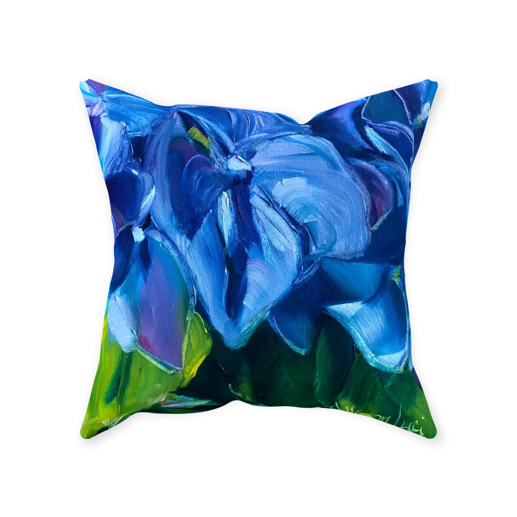 Hydrangea Painting Throw Pillow