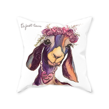 Load image into Gallery viewer, You Goat my Heart Throw Pillow With Flower Crown

