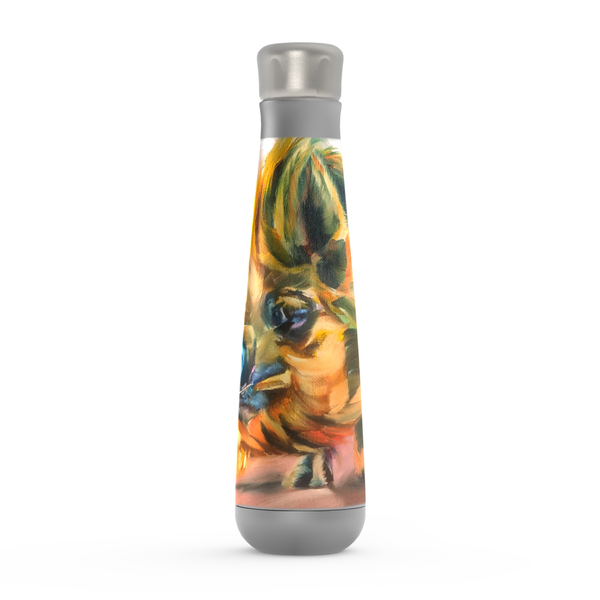 Hans2 Pig Rescue Art on Peristyle Reusable Water Bottle