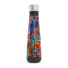 Load image into Gallery viewer, Colorful Heart Art Peristyle Water Bottle - Black or White
