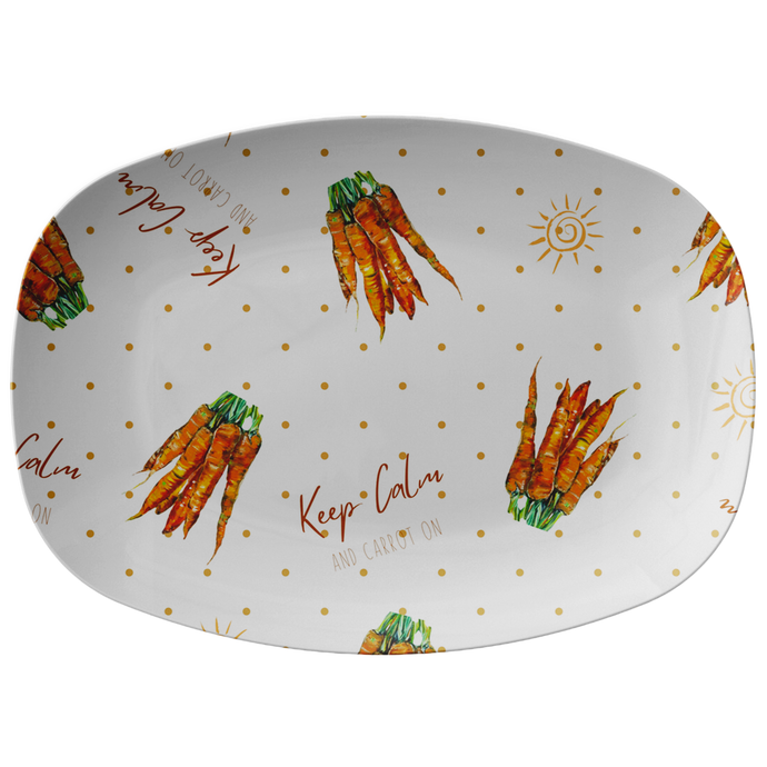 Keep Calm and Carrot On Serving Platter