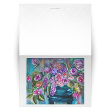Load image into Gallery viewer, Bouquet of Flower Set of 10, 30, 50 Greeting Cards with Allison Luci Original Art - White
