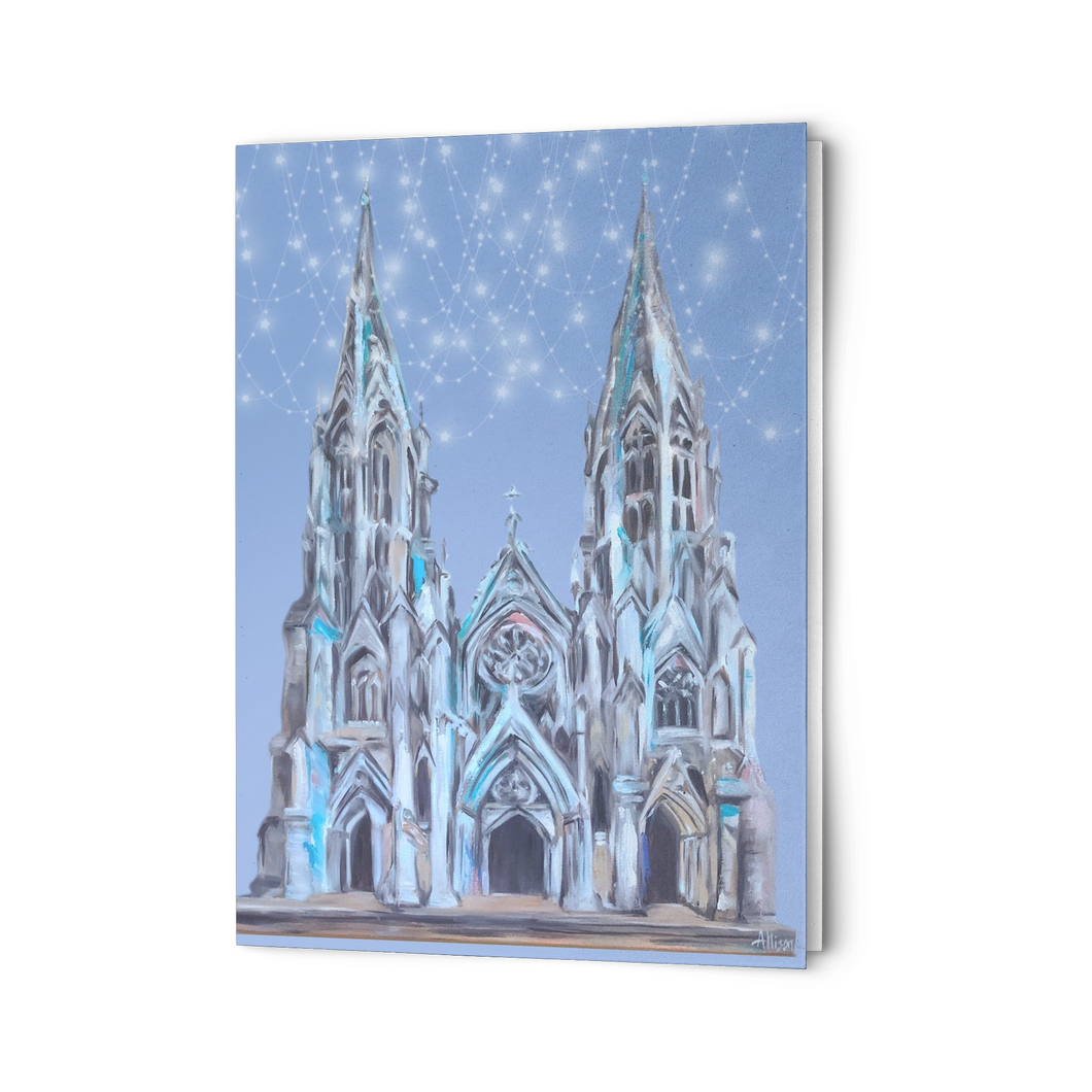 St. Patrick's Cathedral painting notecrads set of 10 birthday thank you thinking of you get well sending love Allison Luci Original Art