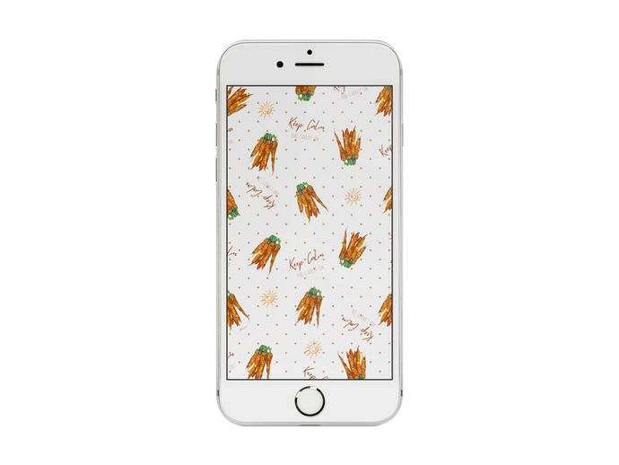 keep calm carrot on iphone android wallpaper allison luci art instant digital download carrots vegan vegetable art