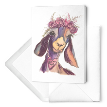 Load image into Gallery viewer, goat love lovers greeting card anniversary card valentines day romantic love allison luci allie for the soul
